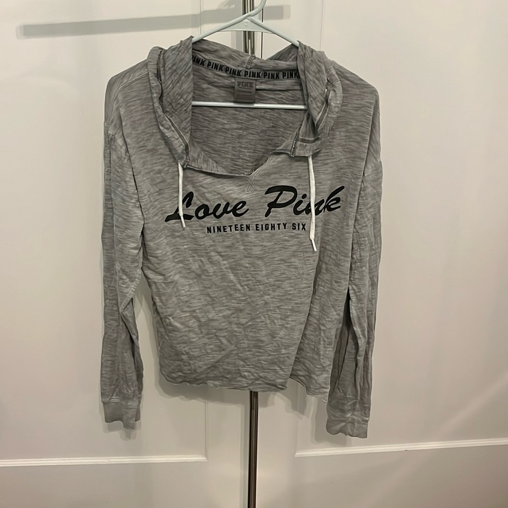 PINK Gray Hoodie